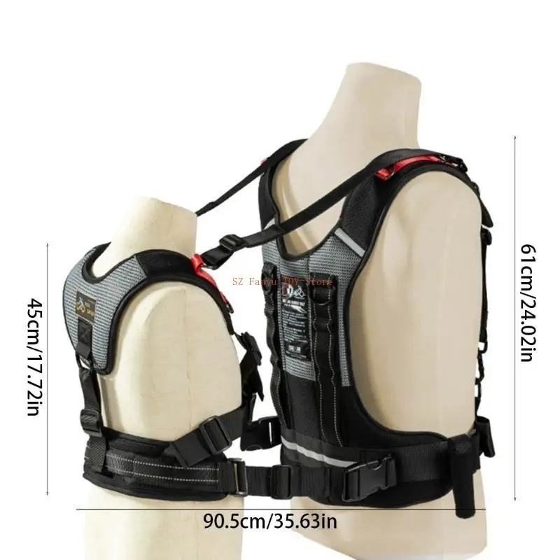 Harness Bersepeda Reflektif Bernapas 96GC untuk Anak-anak Berkendara Malam Hari Nyaman Dipakai