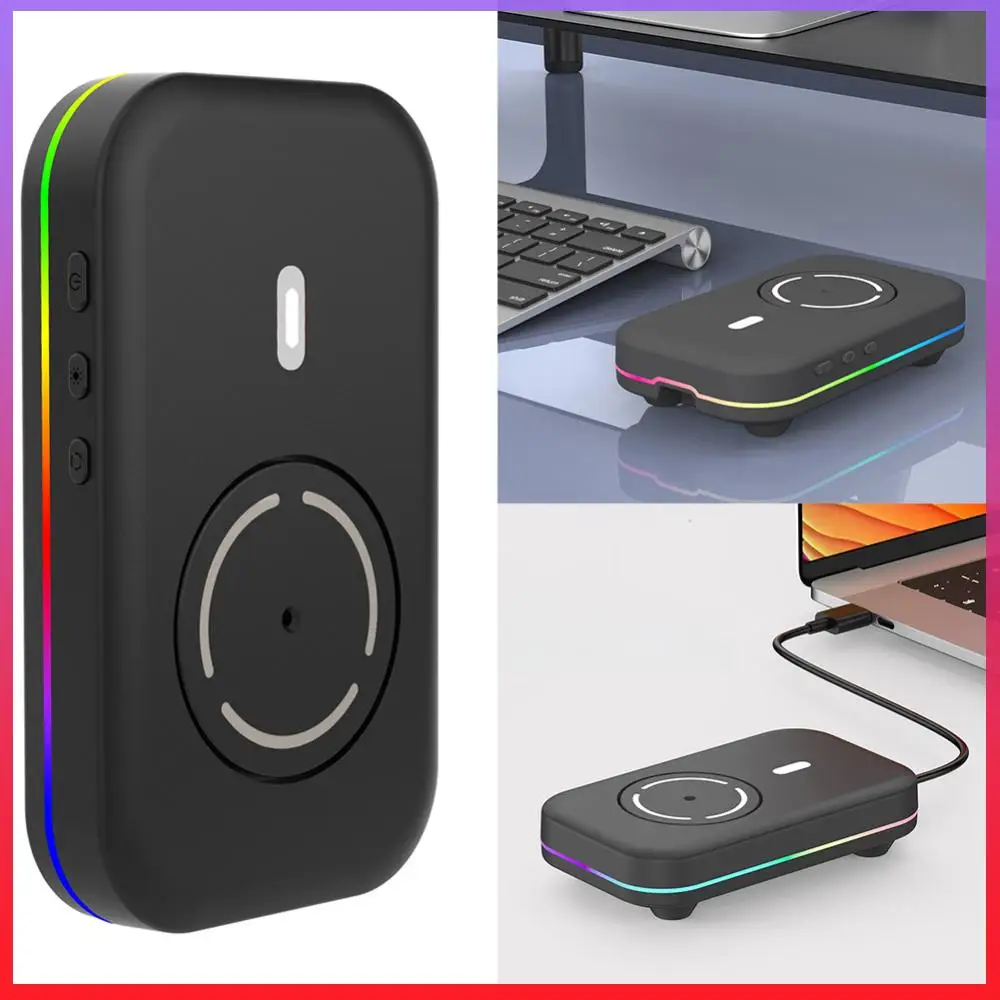 

Невидимый автоматический движитель мыши, 4 режима, RGB-подсветка, порт Type-C, не требует программного обеспечения/драйверов, поддерживает активность компьютера/ноутбука