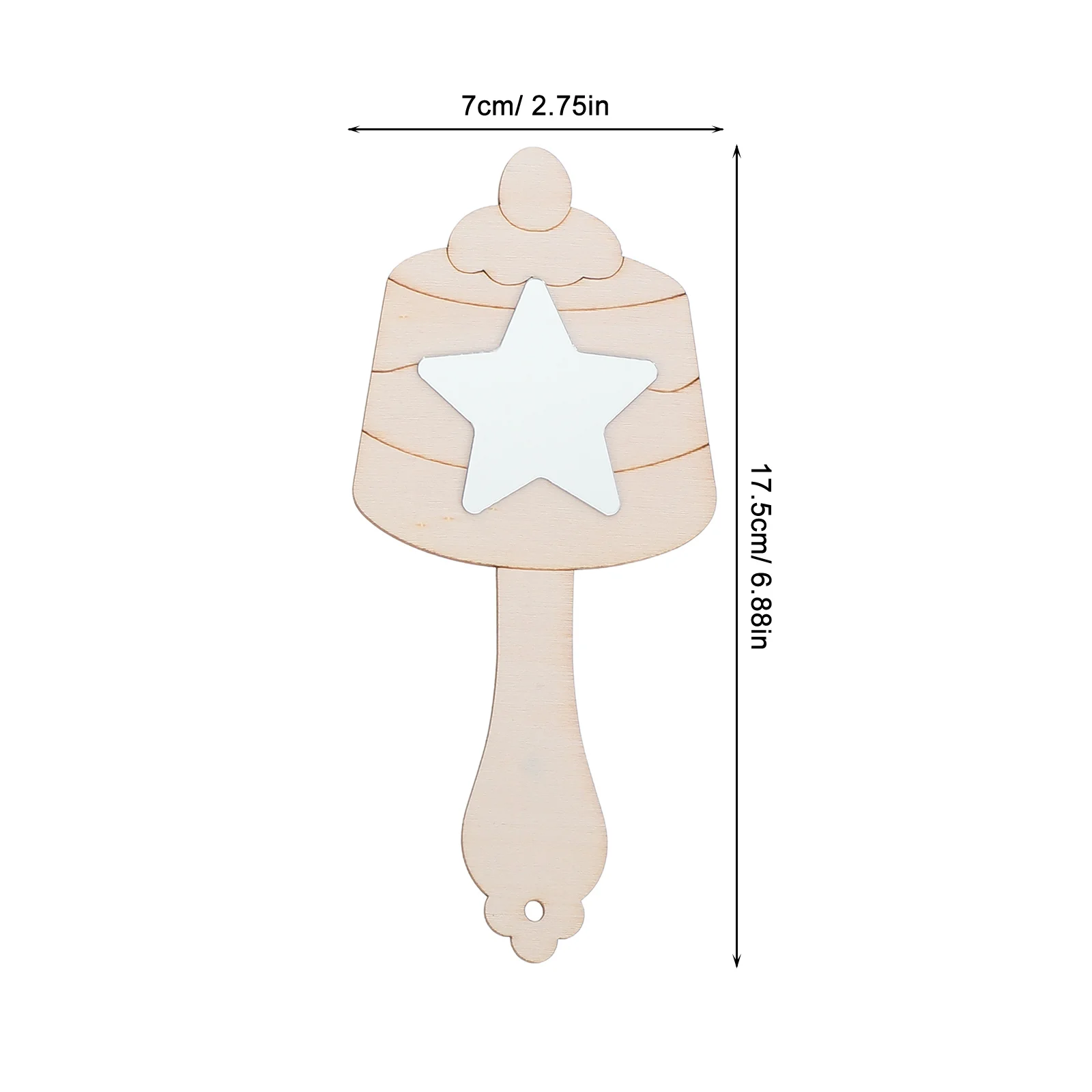 1Set DIY Houten Handspiegel Kinderen Verf Je Eigen Cake Vorm Spiegel Craft Kit Verjaardagsfeestje Gunsten Kunstactiviteiten