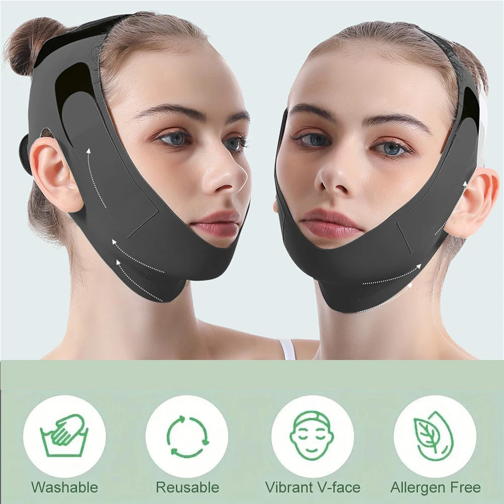 Face Lift Tape Chin Strap For Sleeping Reusable V Line Lifting Mask For Double Chin For Women Chin Up Jaw Exerciser Facial Belt