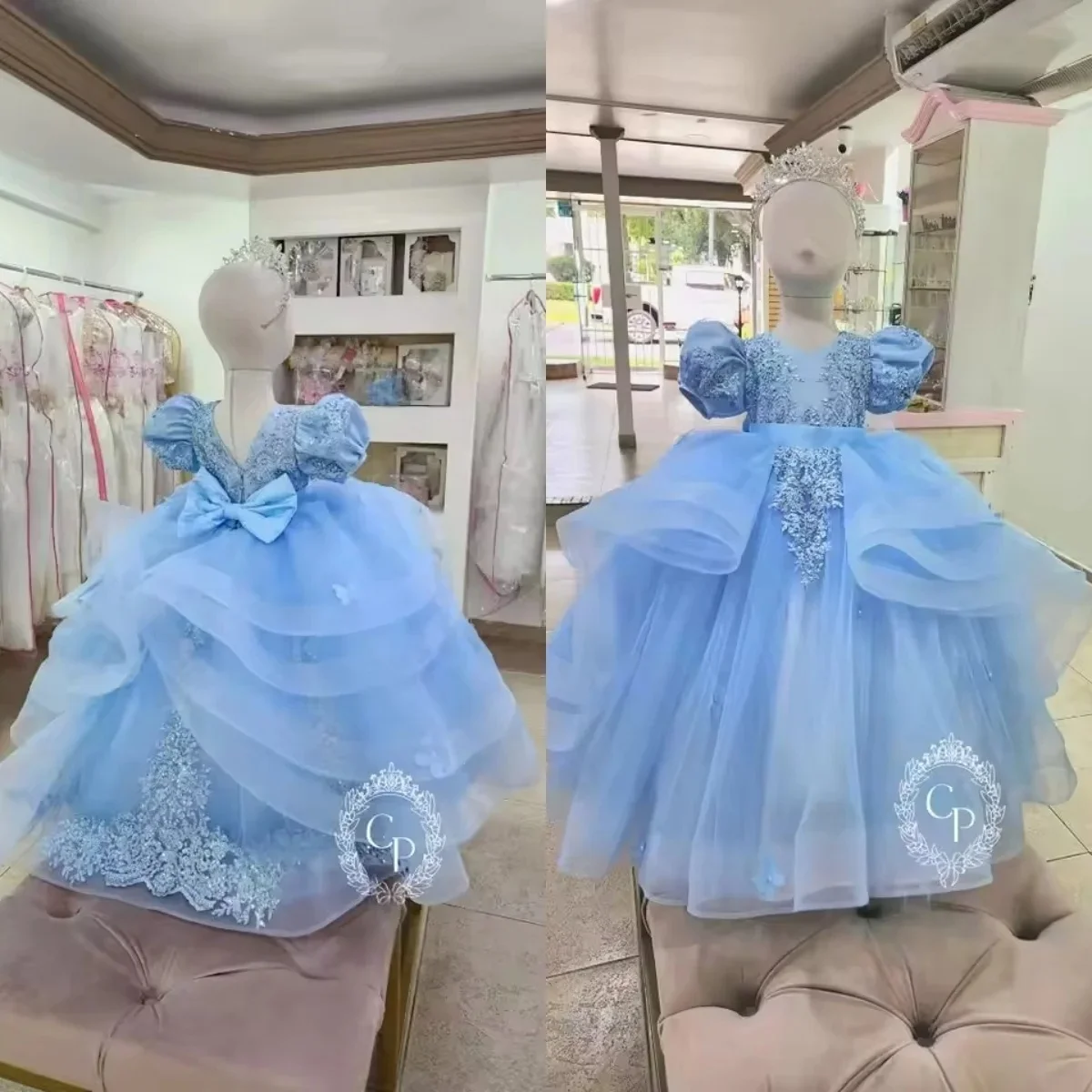 

Платье для девочек-цветочниц Свадебное платье Первое рождественское праздничное платье Детское торжественное платье с кружевом и бантомفساتين kdeف س