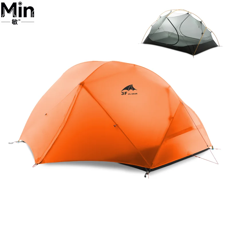3F UL GEAR Cloud 2 Ultraleichtes Rucksackzelt 3-4 Jahreszeiten 15D Silikonbeschichtetes Nylon Wasserdichtes Doppelschicht-Outdoor-Zelt