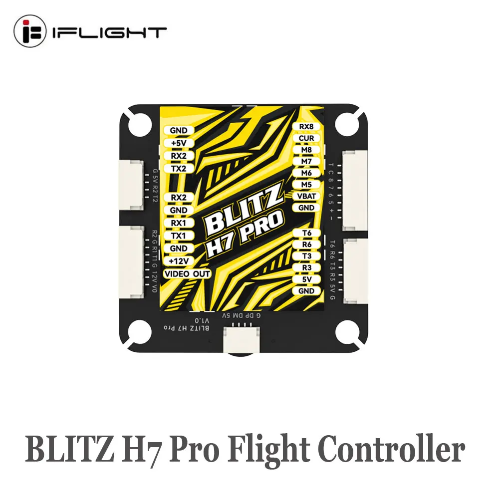 

Контроллер полета iFlight BLITZ H7 Pro 4-12S STM32H743 с OSD Baro Blackbox, поддержка Smartaudio/IRC Tramp VTX 35*35 мм для FPV