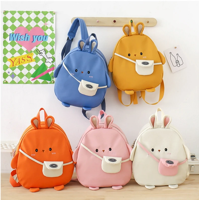 Sac à Dos Personnalisé avec Lapin de Dessin Animé de Grande Capacité pour Enfant, observateur, Maternelle, Bébé