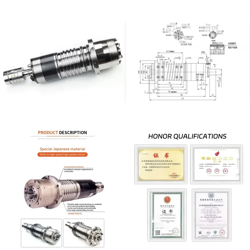 AP01 High-Quality Claw-Type Changer Automatic BT40 Direct Drive Spindle for CNC Machine Tools for Manufacturing Industry
