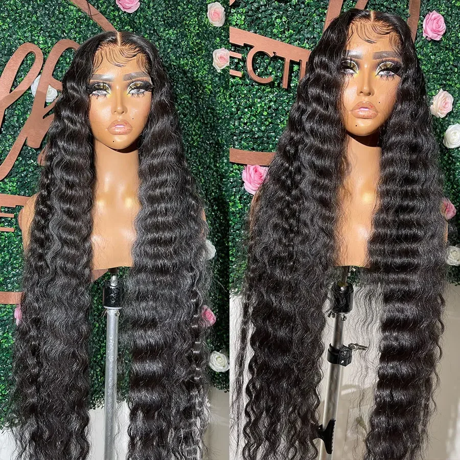 Newa Hair Deep Wave Full Frontal 13X6 HD Lace Wig Pre Plucked Human Hair 5x5/6x6 HD Lace Closure Wigs Glueless Ready Wear Wigs