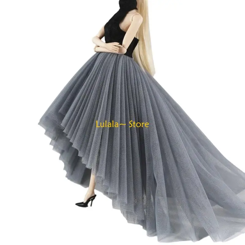 Y4QA 30 Doll Wedding Gown Outfit with Layered Tulle Skirt for Display