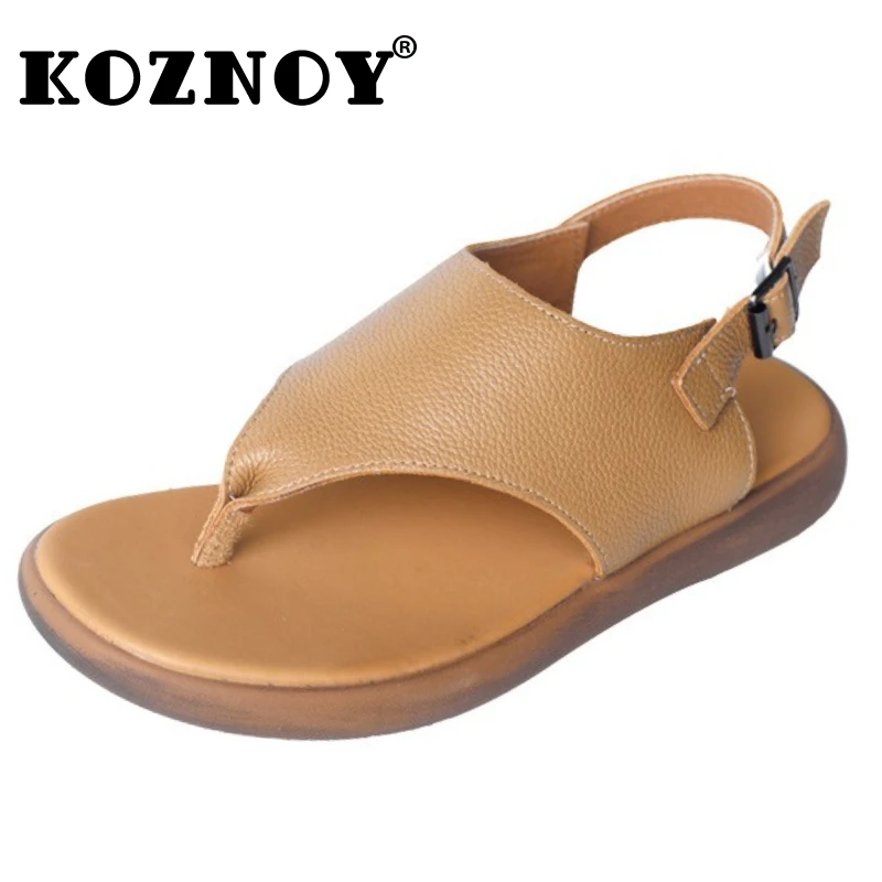 

Koznoy/тапочки на танкетке из натуральной коровьей кожи 2,5 см, сандалии на платформе с откидным носком, модная женская модная летняя обувь на плоской подошве с откидным носком
