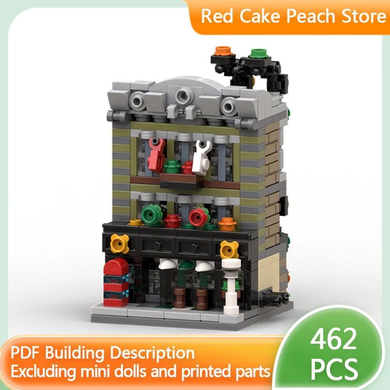 

Модель городской улицы MOC, строительные блоки, городской центр, небольшой паб, модульная технология, детские праздничные подарки, конструктор, игрушки для сборки