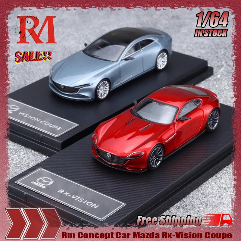 

New In Stock Rm 1:64 Concept Car Mazda Rx-Vision Coupe Simulation Alloy Miniature Die-Cast Model Custom Boy Toys Collection Gift