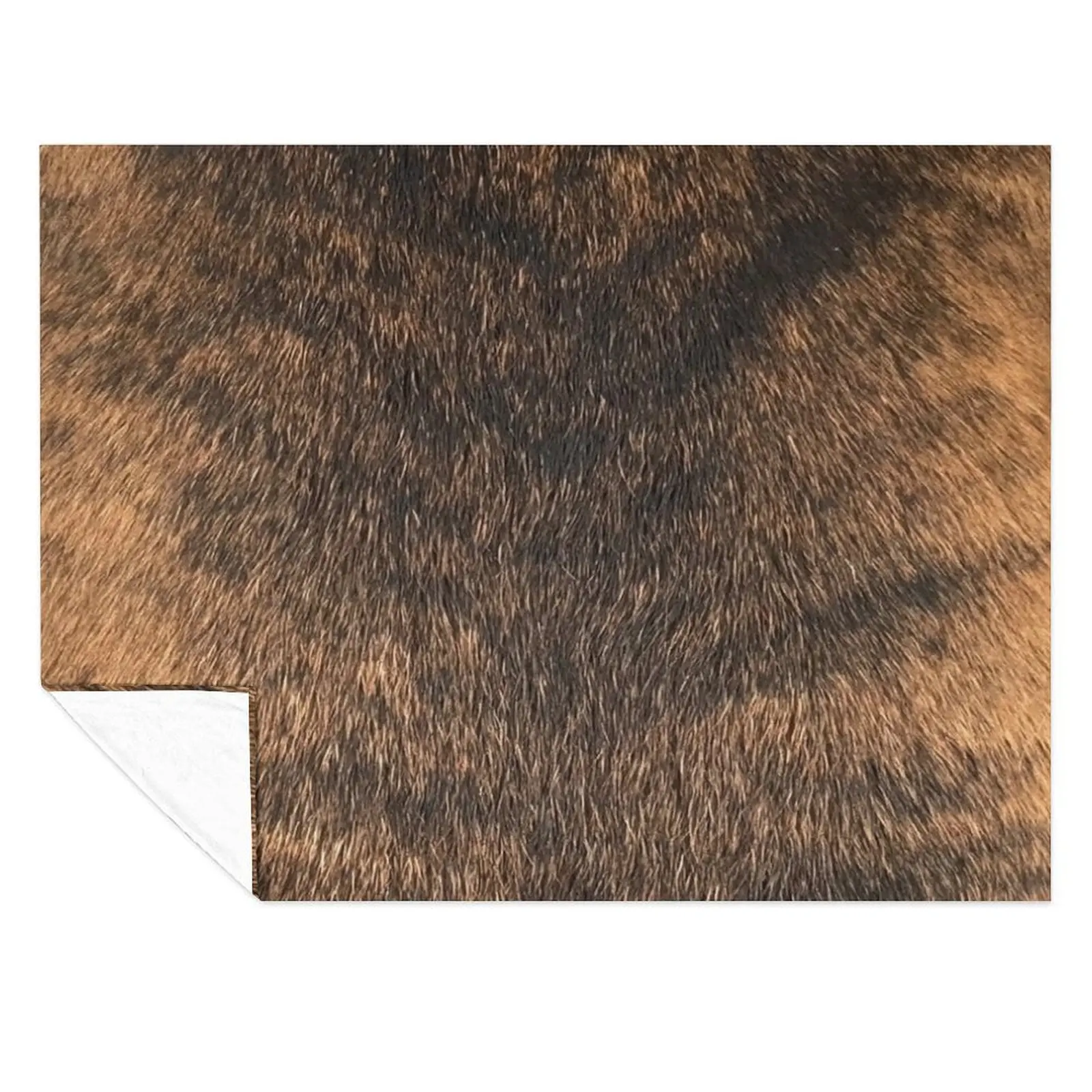 

Brindle Animal Print, Brown Brindle Dog Throw Blanket Hair Luxury Throw Furry Blankets