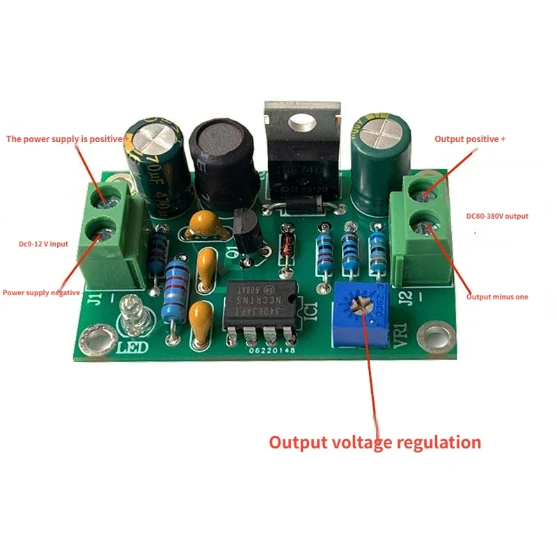 グローチューブ用の調整可能な電子管,ブーストモジュール,蛍光時計,出力12v〜250v,6e2,6e1,6e5c