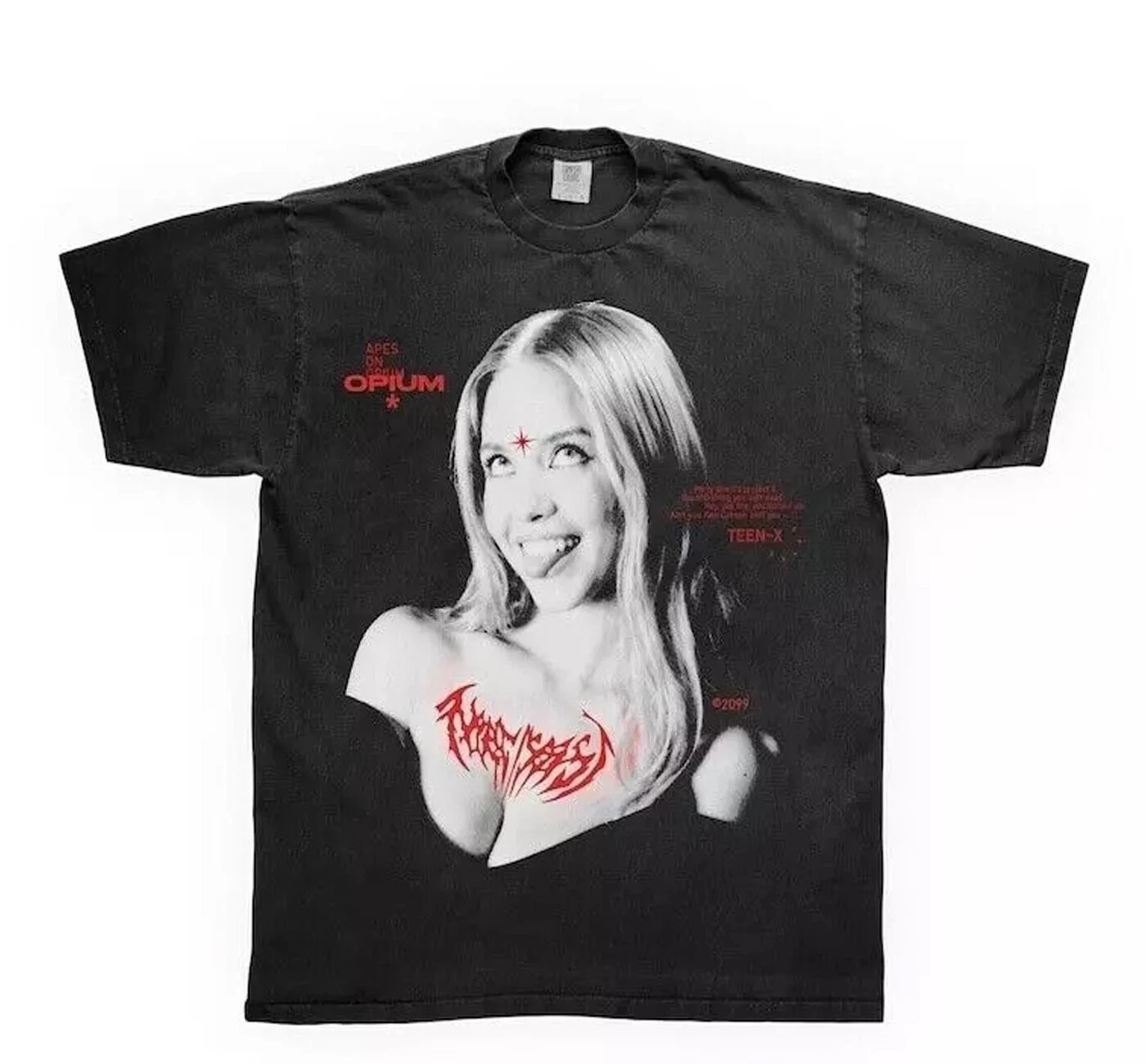 

2025 new model Sydney Sweeney Vintage Concert Merch T-Shirt Summer Men and Women Short Sleeve T-Shirt Clothing