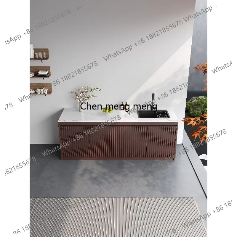 Outdoor sink, console, courtyard sink, basin, integrated locker, garden sink E136