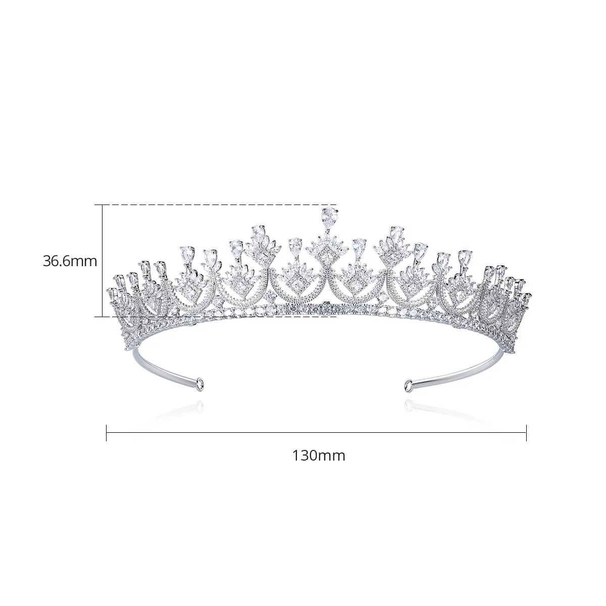 Cubic Zirconia Bridal Tiaras Crowns For Wedding Headpiece Princess Queen Crowns For Women Pageant Party Diadema Bride Headband