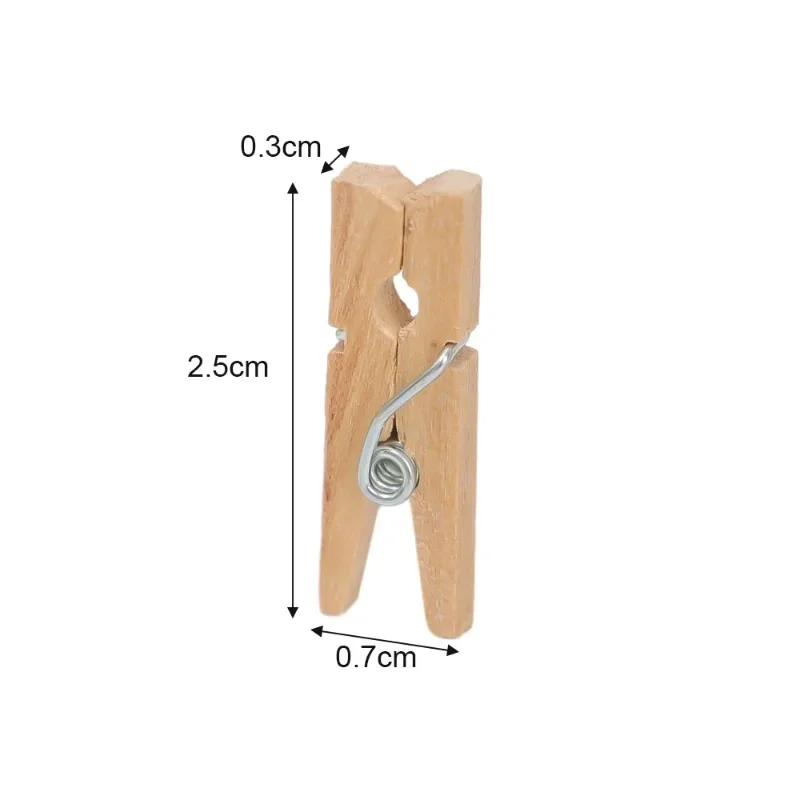 50/100Pcs Mini Natural Wooden Clips Photo Clips Clothespin Clothes Folder Wedding Party Wooden Clip Clips Pegs Wholesale