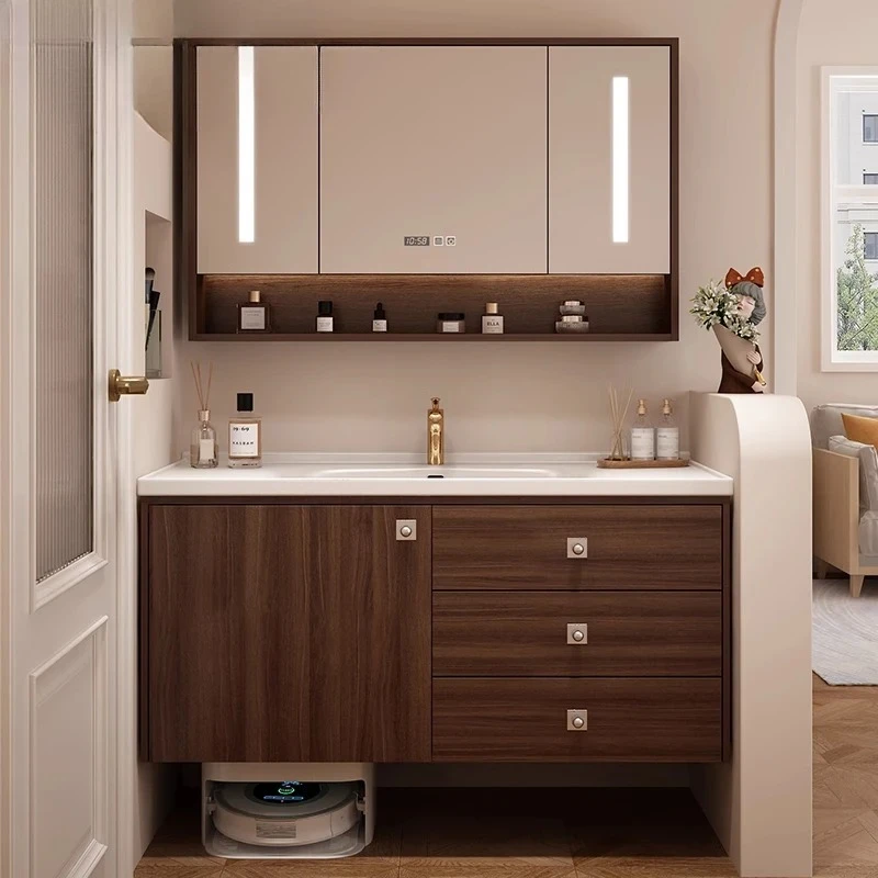 

integrated basin, bathroom cabinet, combined bathroom, intelligent washbasin, washbasin cabinet