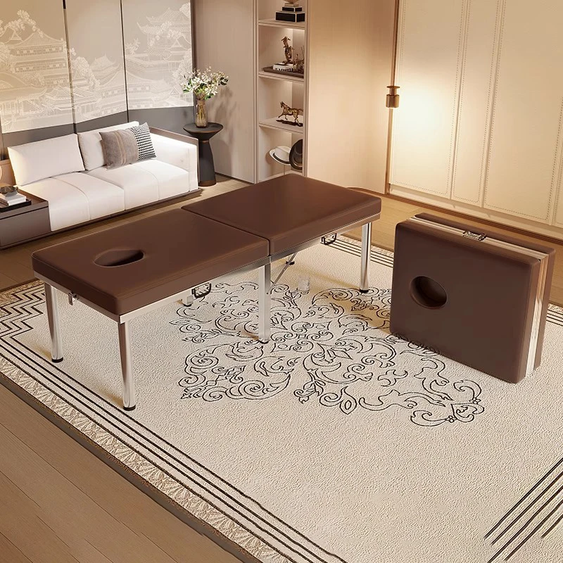 Fold Portable Massage Bed Space-saving Design SPA Massage Table Cervical Spine Eyelashes Lettino Per Massaggi Salon Furniture