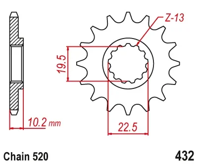 520-14T Front Sprocket For Suzuki DRZ 400 DR-Z400 DR-Z400E K1,K2,K3,K4,K5,K6,K7 00-07