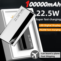 100000mAh Power Bank Fast Charging 22.5W Large Capacity Battery Multi Port Portable Shared Charging Suitable For iPhone Xiaomi