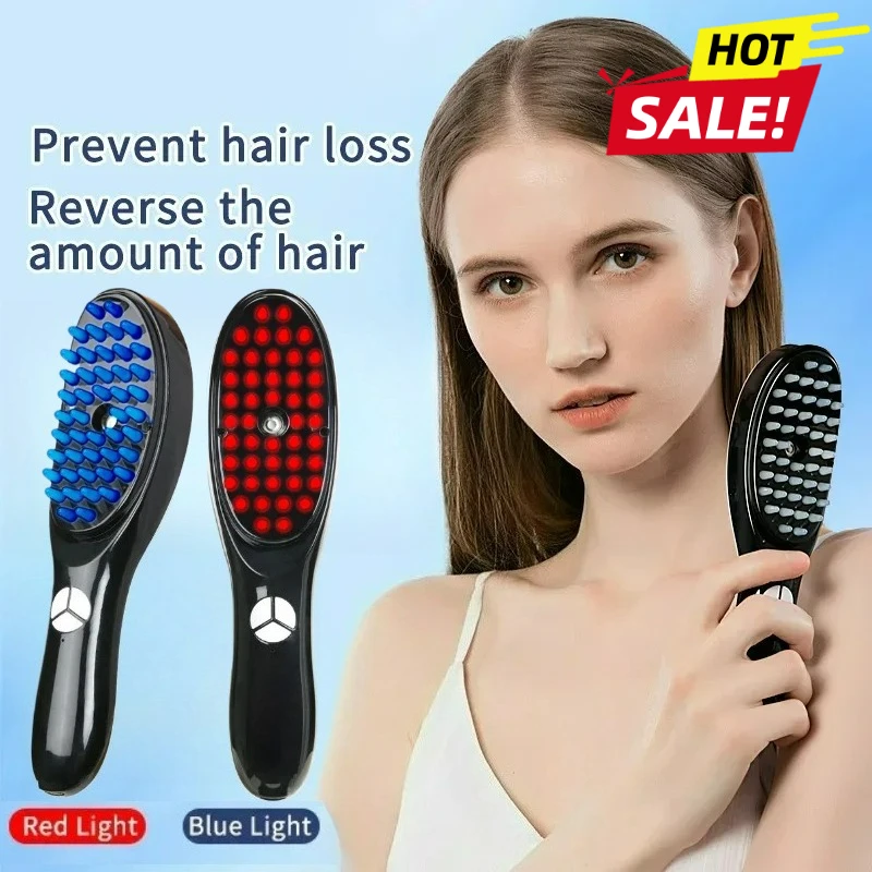 

Electric Spray Massage Comb Hair Growth Vibration Head Massager Brush LED Anti Hair Loss Scalp Liquid Medicine Atomizing Comb