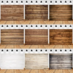 Rural Style Wooden Boards Pet Product Photography Backdrop Brown White Wall Baby Shower Birthday Party Wedding Deco Background