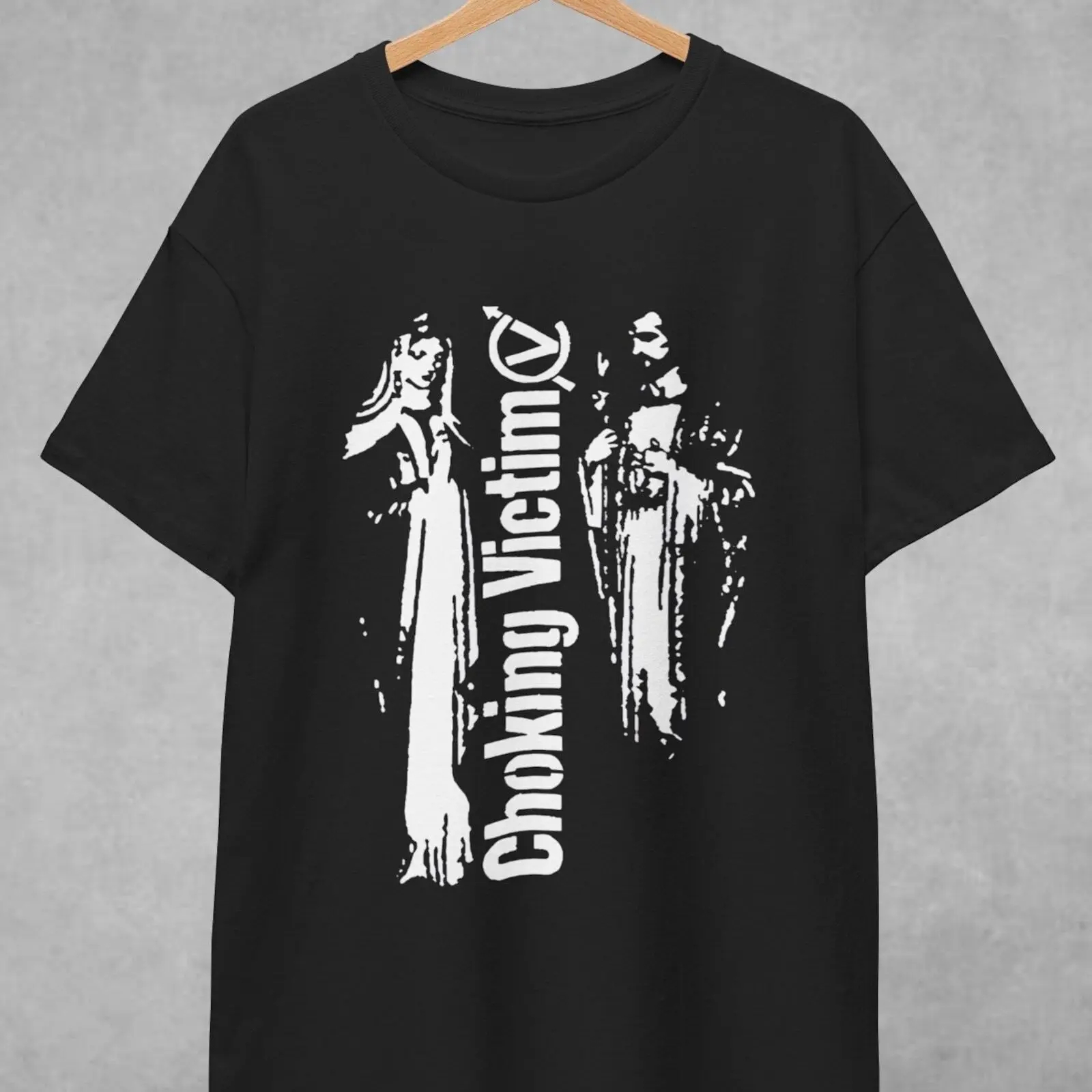 Choking Victim T Shirt Crust Punk Hardcore Anarcho Leftover Crack D