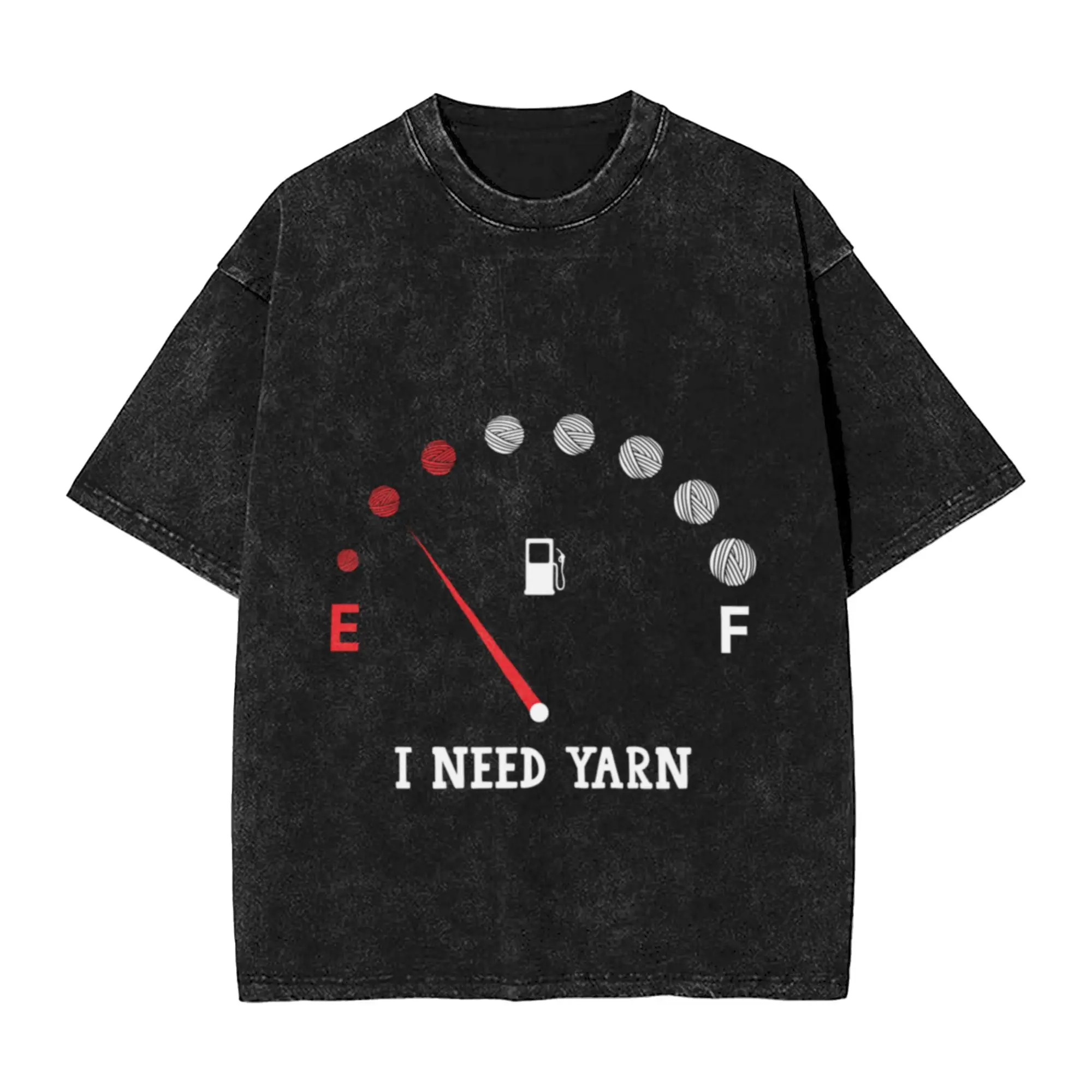 I need more yarn Classic Trendy A Washed T Shirt Men's Women's Oversized Cotton Tees Tops