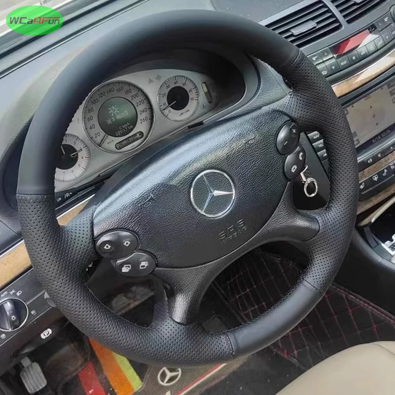 Car Steering Wheel Leather Cover for Mercedes benz E350 W211 C209 C219 W463 R230 SL500 CLK500 Braid Steering Wheel