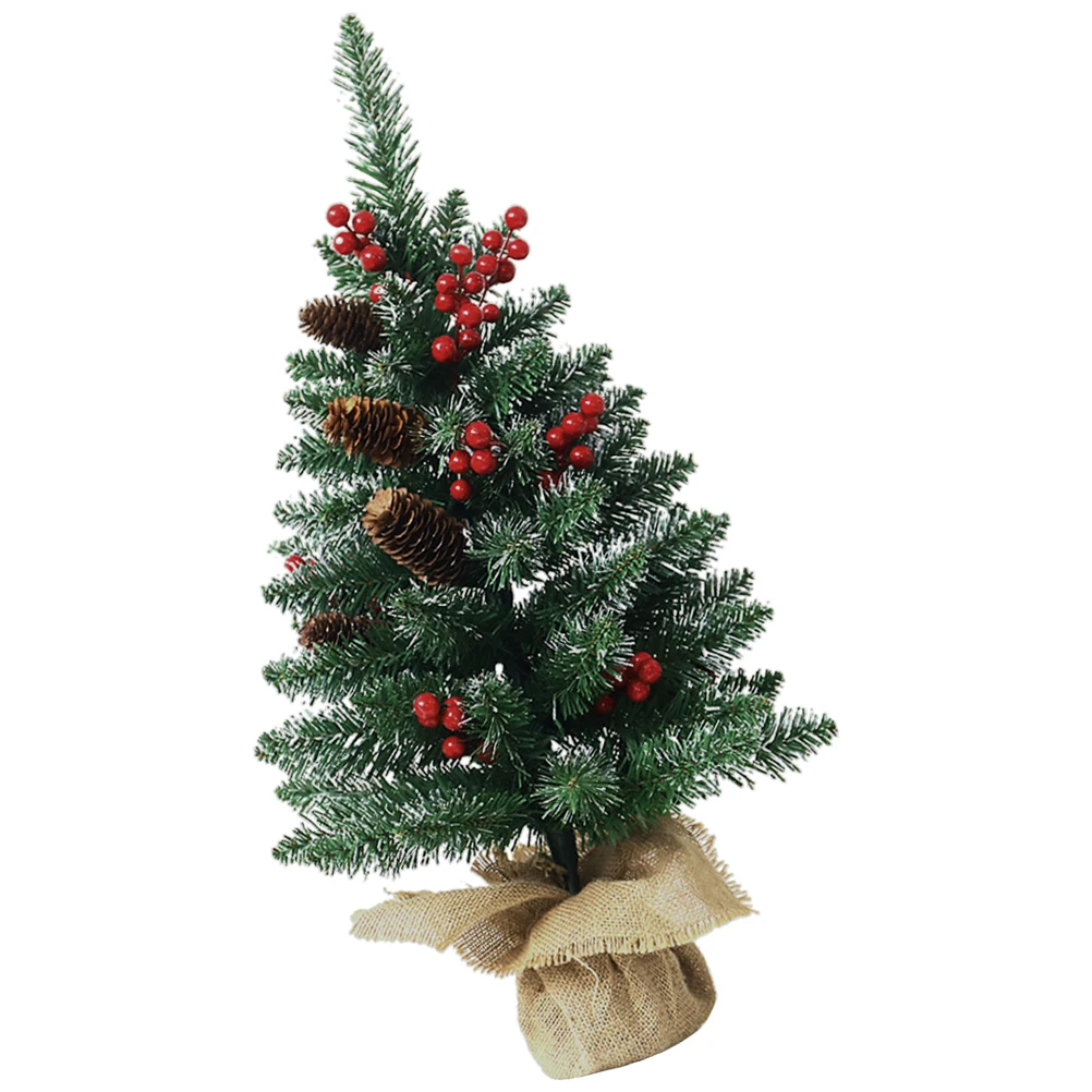 

Christmas Tree Ornaments Mini Desktop Xmas Festival Adornment Scene Decor Artificial Tabletop
