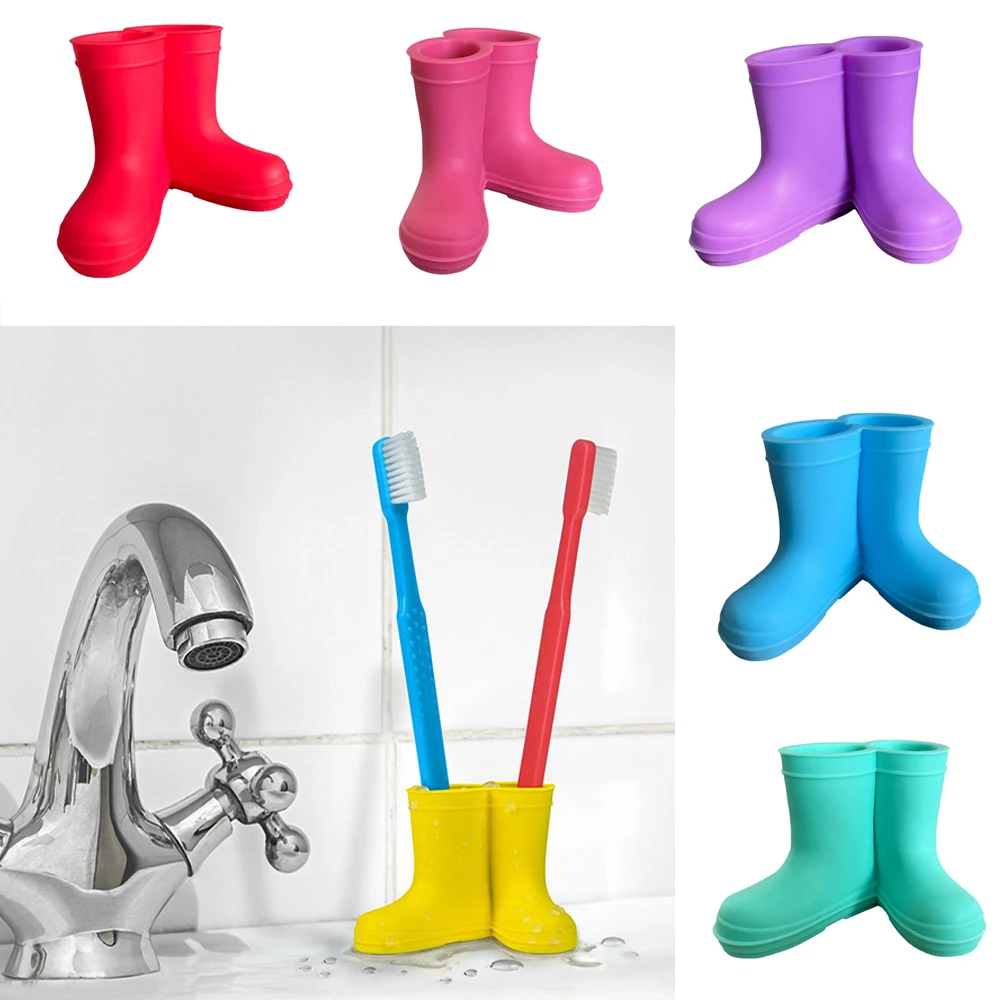 

Brush Holder For Rain Boots Silicone Toothbrush Holder Cartoon Mini Creative Silicone Toothbrush Storage Rack Bathroom Supplies