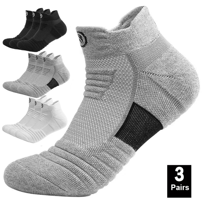 

3 Pairs Breathable Mesh Athletic Terry Socks Performance Sports Cycling running Hiking High Elastic