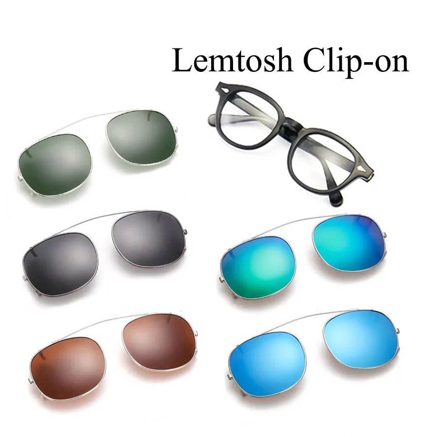 Polarisierte Clip-on-Sonnenbrille für Johnny Depp Lemtosh, Rahmen-Sonnenbrille für Herren und Damen, Marke für Herrenbrillen