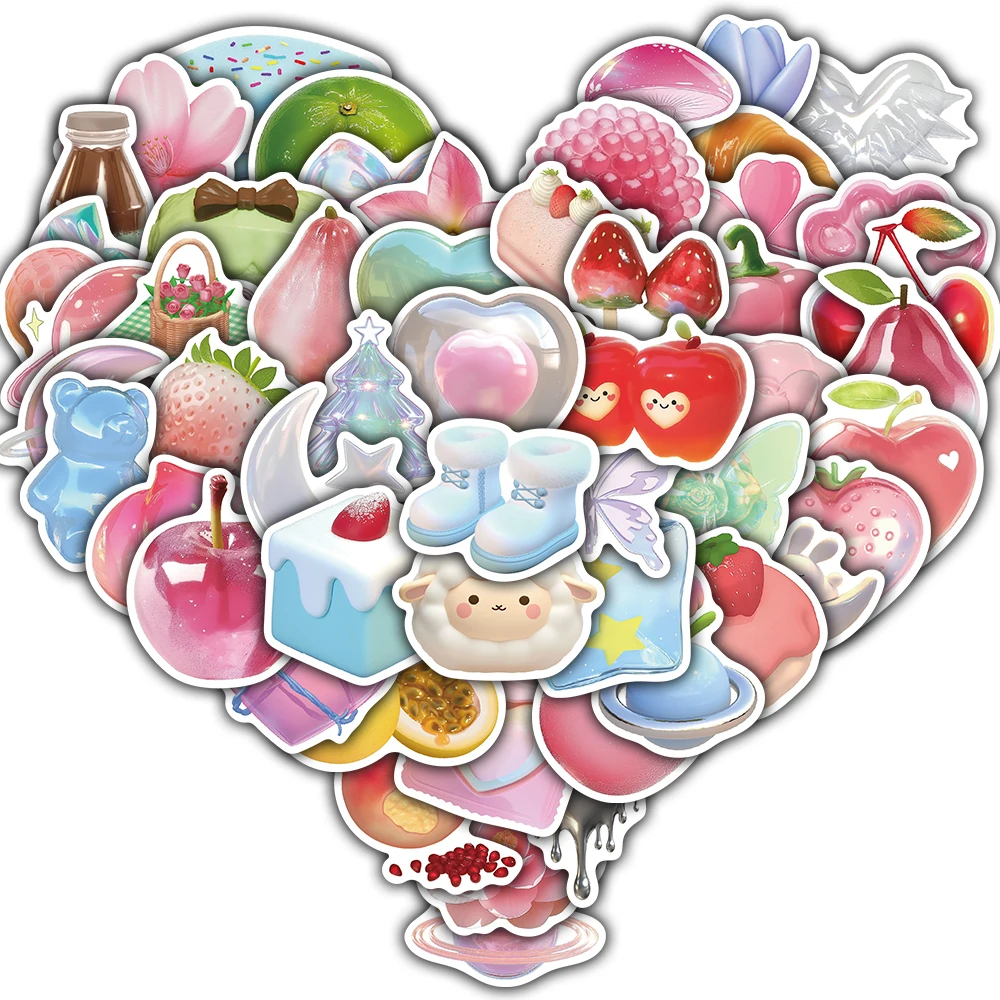 54/108PCS 3D muster Aufkleber Nostalgie Cartoon Graffiti Harajuku Telefon Skateboard Laptop Fahrrad Kühle Wasserdichte Koffer Aufkleber