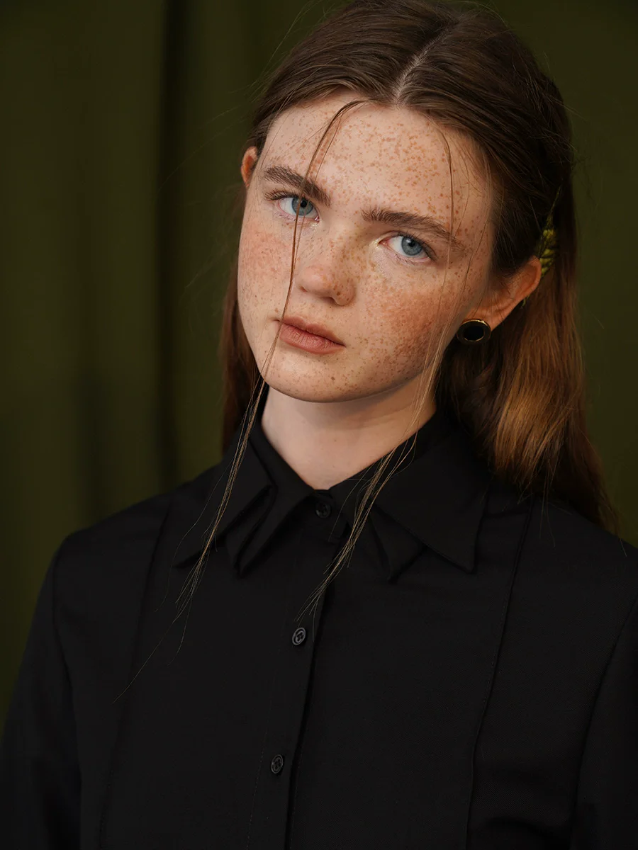 

96-104cm Bust Spring Autumn Original Design Women Vintage All-match Origami Collar Black Shirts/Blouses