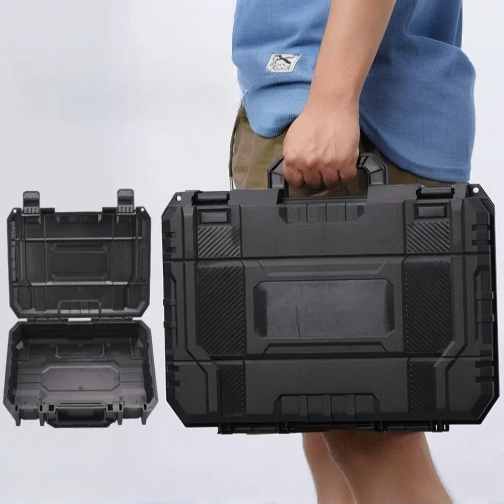 17/14/12 Inches Toolbox Tool Organizer Moisture-proof Potable Plastic Working Tool Storage Boxes Drop-resistant Tools Packaging