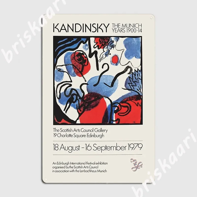 Wassily Kandinsky Exhibition Poster For The Scottish Arts Council Gallery 1958 Poster Metal Plaque Customize Plaques