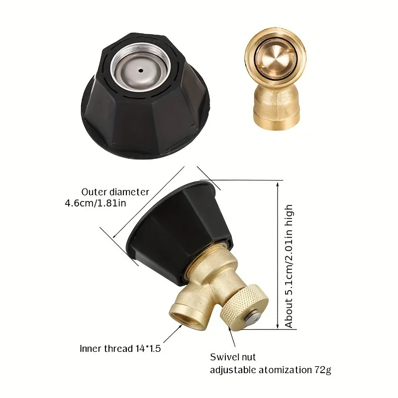 1pc Agricultural High-Pressure Air Vortex Spraying Nozzle Adjustable Water Outlet Nozzle For Flower Grass Gardening Sprink