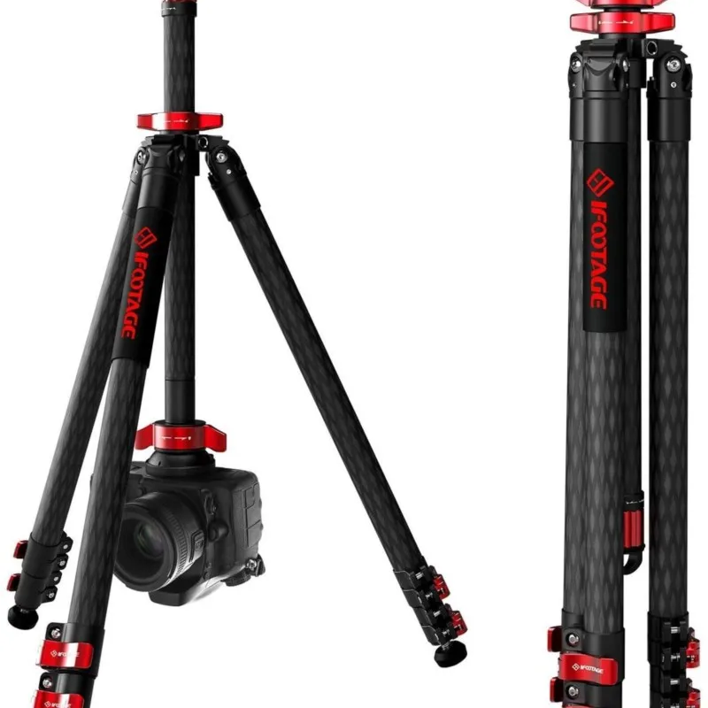 IFOOTAGE Gazelle Series TA5S/TC5S/TA6S/TC6S Travel Professional Tripod Carbon Fiber Camera Tripods 3 Sections for CANON DSLR