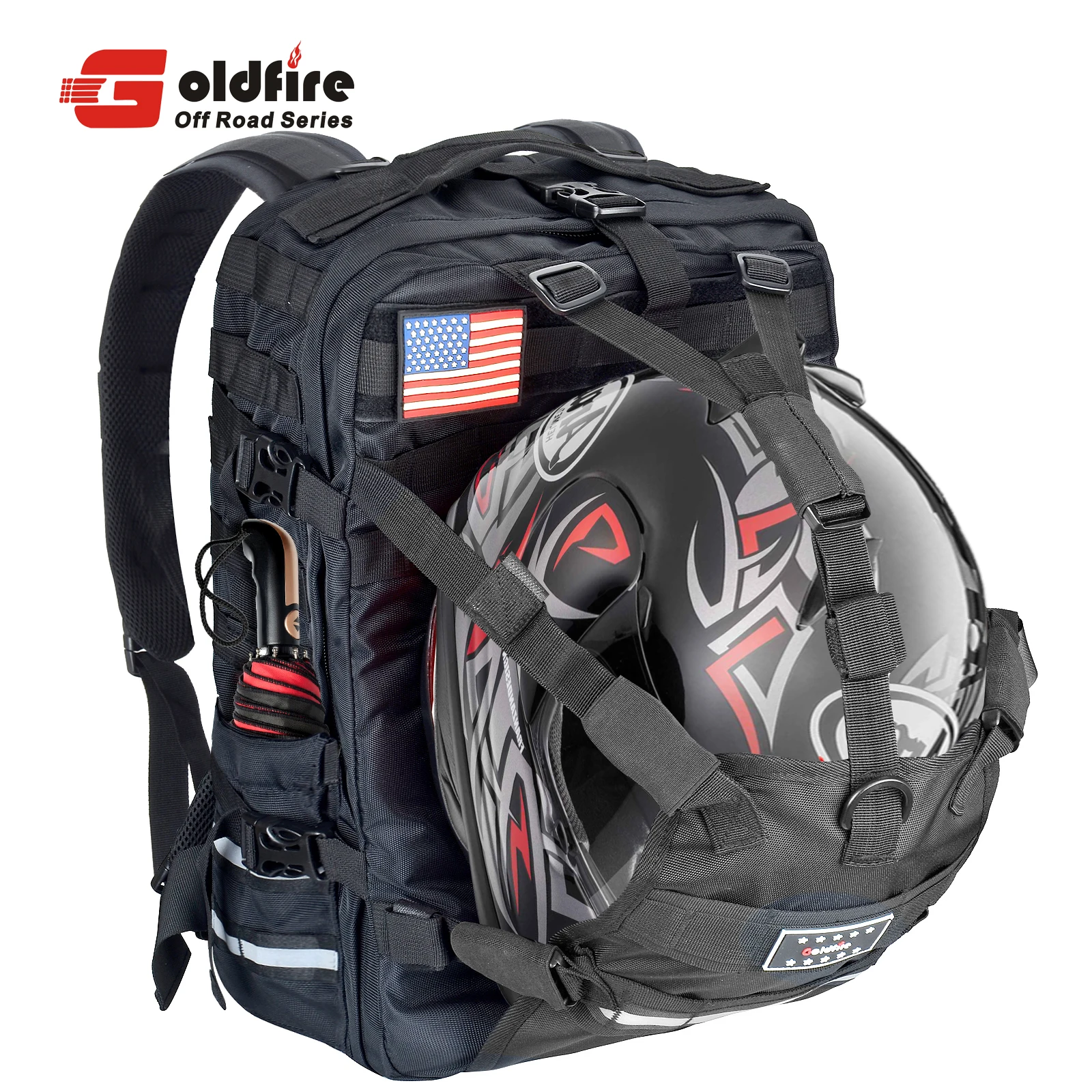 

Waterproof Large Capacity Expandable Snowmobile Helmet Backpack With Military Molle Systerm For Motorcycle Riding Hiking Camping