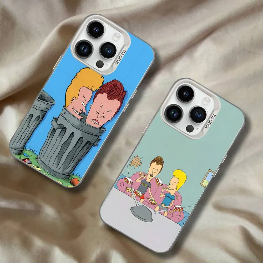 

B-Beavis and Butthead Phone Case For iPhone 17,16,15,14,13,12,11,Pro,XS,Max,Plus,Mini,SE4,E White Matte Shockproof Cover