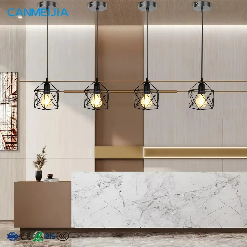

Nordic metal retro lamp home decoration chandelier restaurant kitchen iron decoration hanging catering chandelier