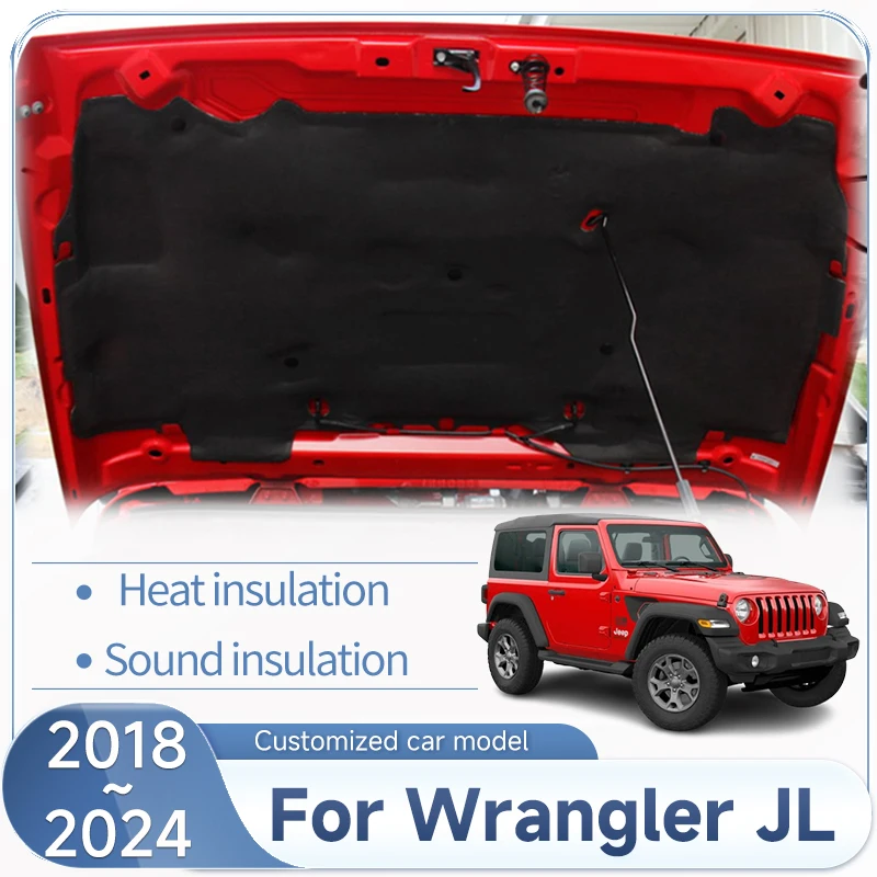 

Car Sound Insulation Mat For Jeep Wrangler JL 2018 2019 2020 2021 2022 2023 2024 Mat Insulation Soundproof Fireproof Accessories