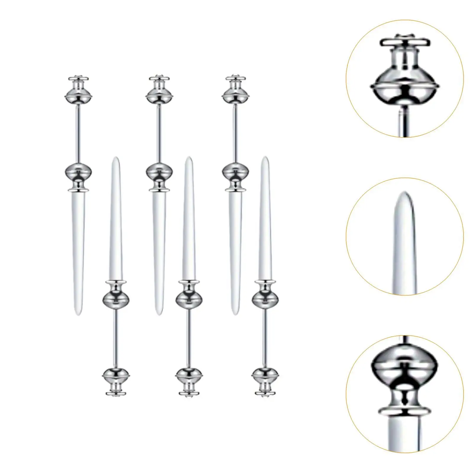 6x Letter Opener Portable Stainless Steel Manual Cut Paper Tool Smooth Letter Opening Tool for Home Office File Envelope Opener