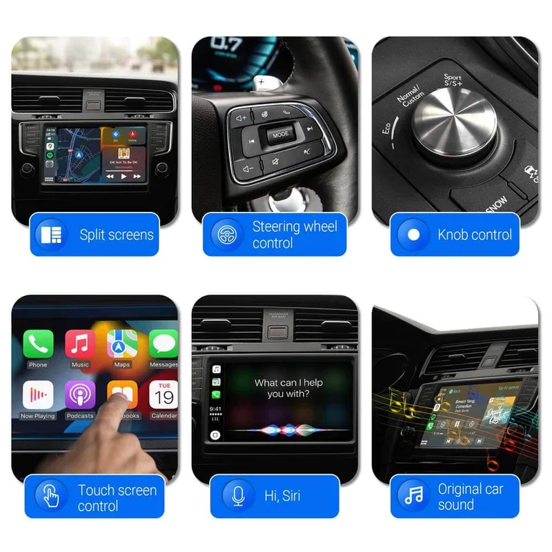 Ottocast Picasou 2 CarPlay TV Box z androidem bezprzewodowy samochód odtworzyć Android Auto dla netto flix utube Spotify Radio samochodowe Dongle