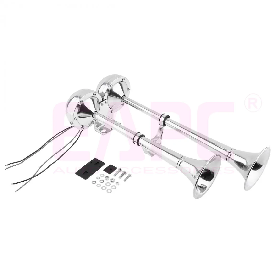 TZ-335DB 에어혼 12V 또는 24V 스테인리스 스틸 전기 듀얼 트럼펫 보트 마린