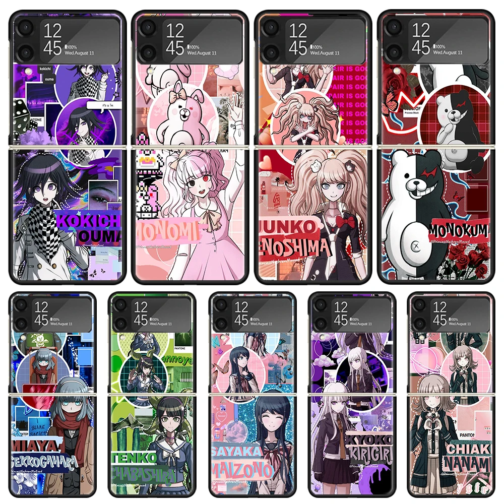 Danganronpa Trigger Happy Havoc Phone Case For Samsung Galaxy Z Flip6 Flip3 Flip4 Flip5 PC Hard Plastic Z Flip 6 5 4 3 5G Fundas