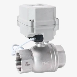 DN40 Electric Control Valve 4-20mA or 0-10V Control, 2 Inch Proportional Valve 15Nm Drive ISO5211 for 11*11mm Stem Metal gears