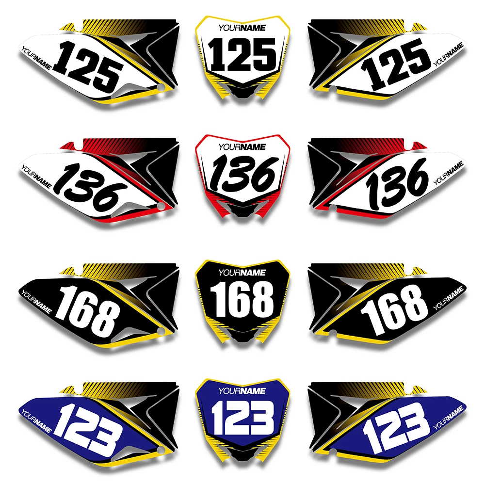 

NICECNC Custom Number Plate Background Graphics Sticker & Decal For Suzuki RMZ250 RM-Z250 2010 - 2016 2012 2014 RMZ RM-Z 250