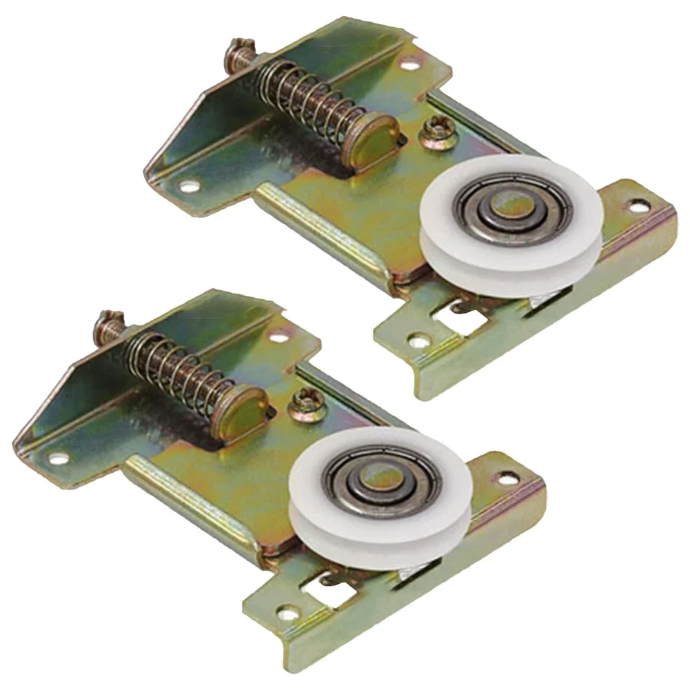 

2x гусеничный шкив, роликовый шкив для раздвижной двери, огнутые колеса, гладкий шкив с U-образной канавкой, шкив для раздвижной двери, установленный на колесе